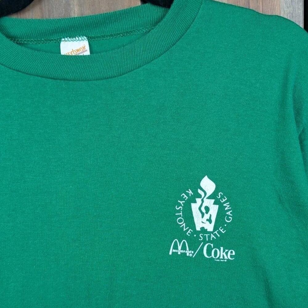 Mcdonald's Coke Keystone Game Pennsylvania Vintage 80s 50/50 Blend T-shirt Large
